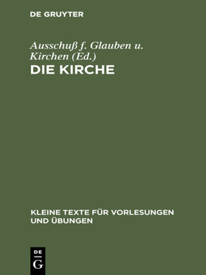 cover image of Die Kirche